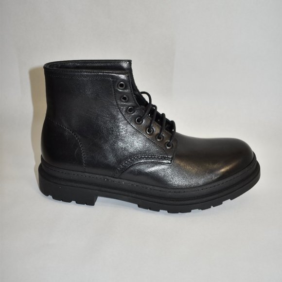 TO BOOT NEW YORK Lug Sole Leather Combat Boot Black Size 11 - Picture 3 of 10